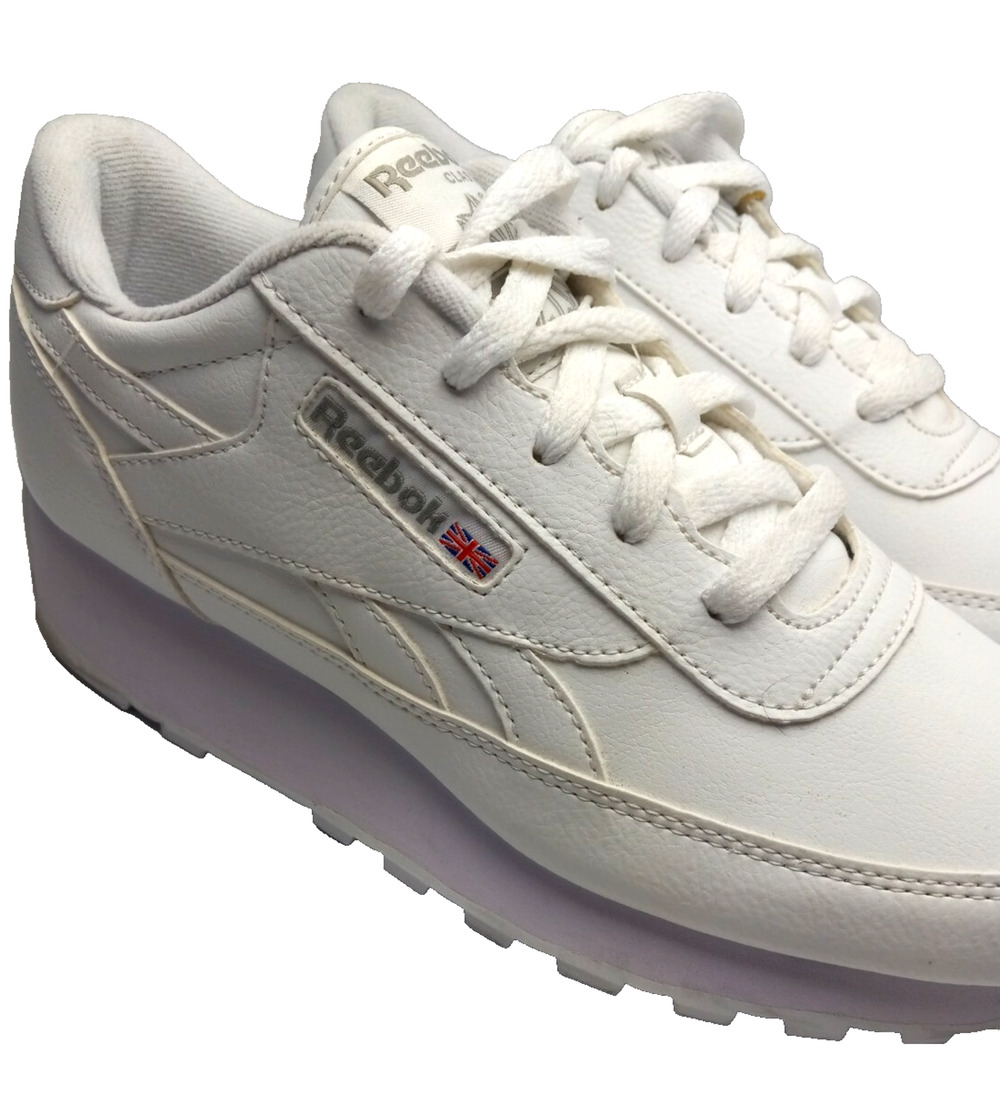 Reebok Classic White Womens Shoes Sz 7.5 (Light Purple-Lilac) Sneakers